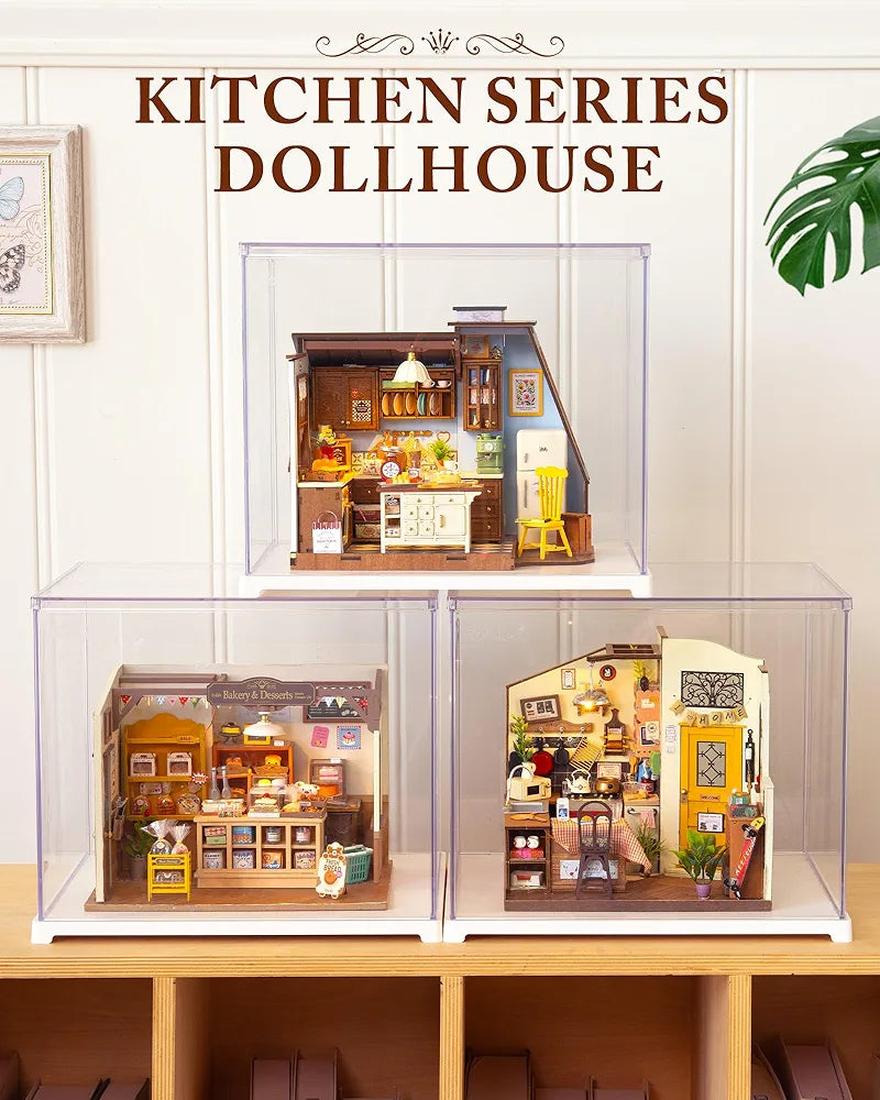 Rolife DIY Miniature Baking Kitchen Dollhouse Kit